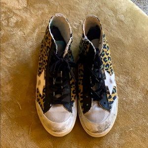 Golden Goose cheetah high tops size 40 size 10